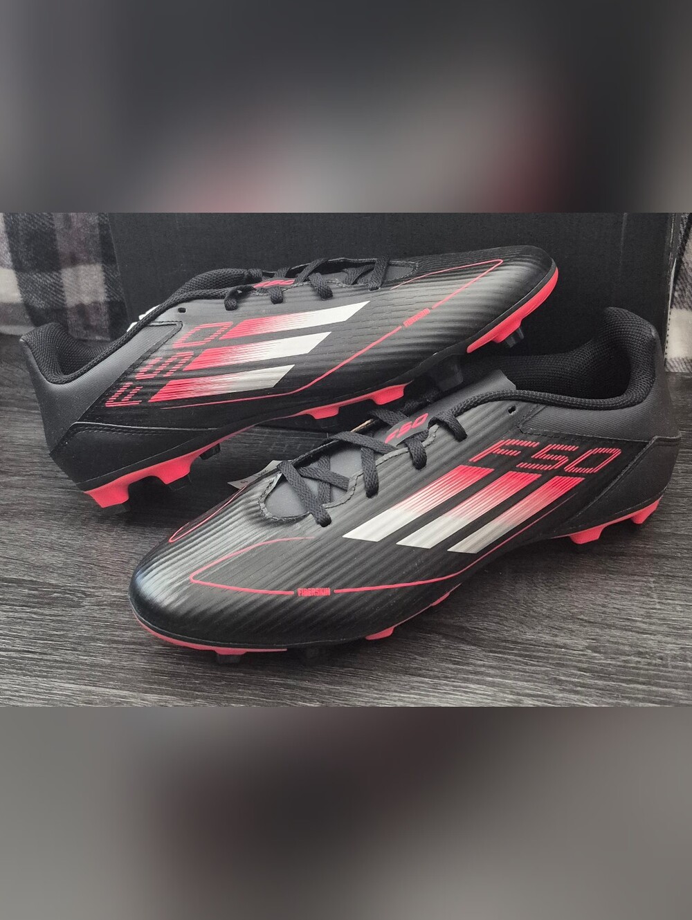 Adidas Men's Black & Pink Soccer Cleats